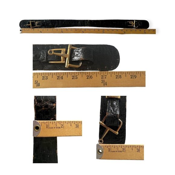 Céline “Chantilly” Crocodile Horse-Bit Belt 76 cm Late 1960s Design Italy main image 8